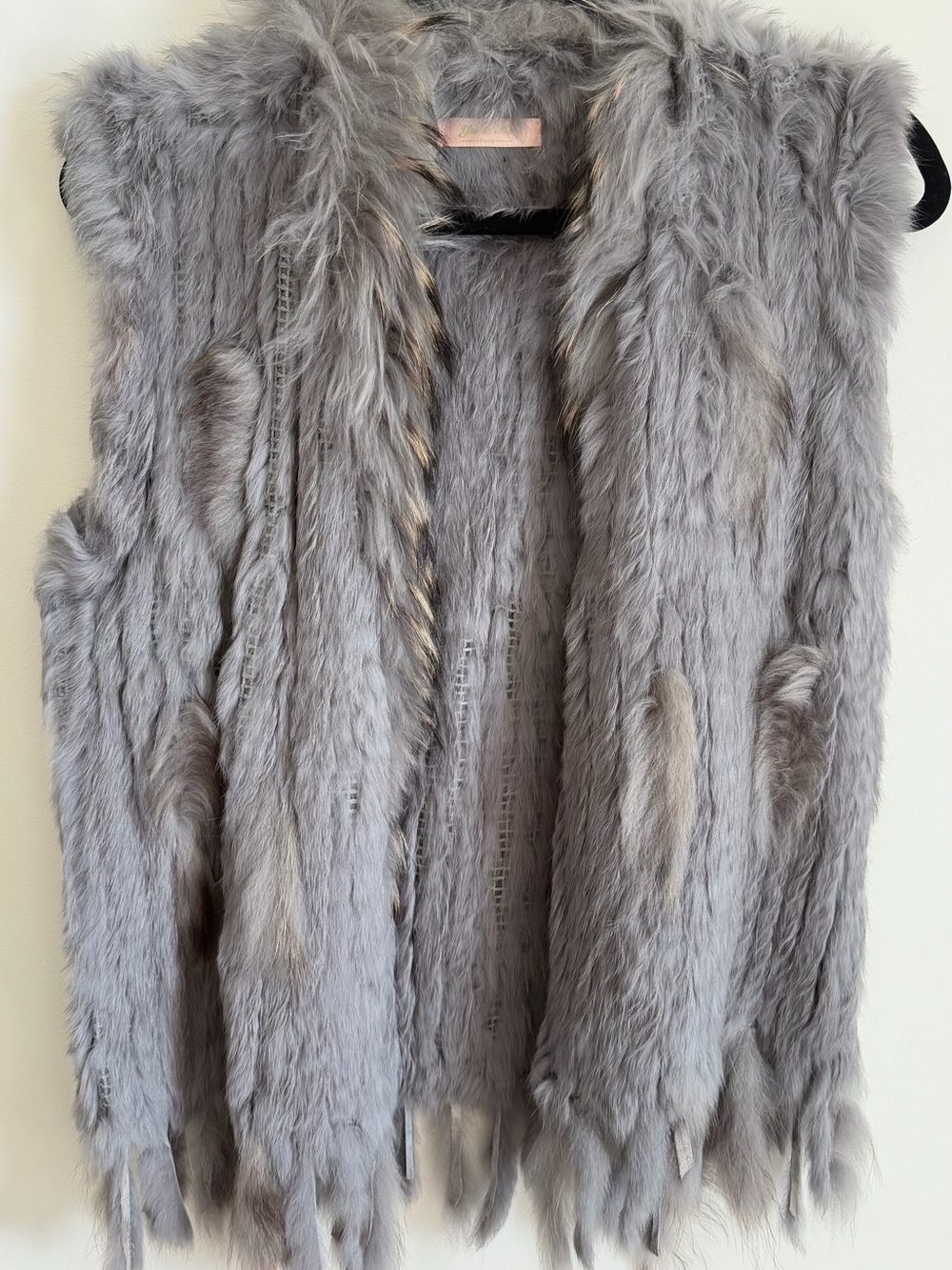 Women's Grey Faux Fur Vest - Plush Open Front Layering